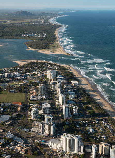 Flying over Australia, Gold Coast and Outback Lighting Ridge, Queensland.
